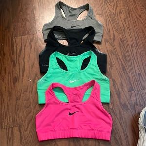 LOT OF FOUR Nike sports bras all size Small